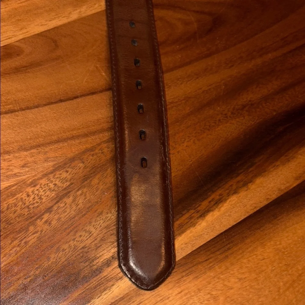 Wrangler Men's Brown Leather Belt 42/105 - Picture 6 of 9